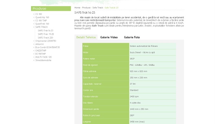 Dezvoltare site web, utilaje tocat crengi - Green Top Technology - layout site, produse.jpg